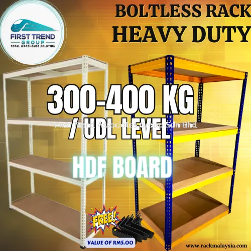 Heavy Duty Boltless Rack HDF Board Shelvings - 4 levels