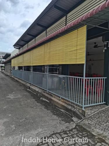 Outdoor Timber Blind Installation at Botanic Restaurant