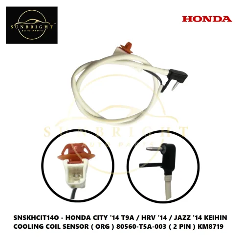 SNSKHCIT14O - HONDA CITY '14 T9A / HRV '14 / JAZZ '14 KEIHIN COOLING COIL SENSOR ( ORG ) 80560-T5A-003 ( 2 PIN ) KM8719