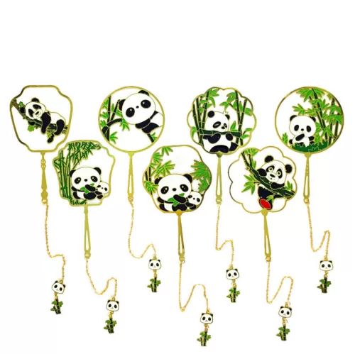 Custom Panda Metal Bookmark