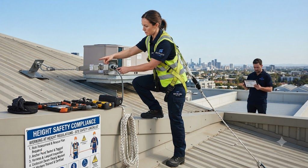 HVAC technician height safety legal requirements