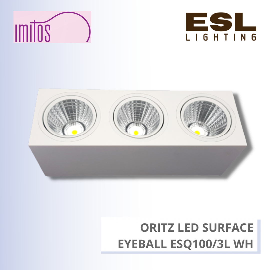 IMITOS ORITZ LED SURFACE EYEBALL ESQ100/3L WH 3x15W
