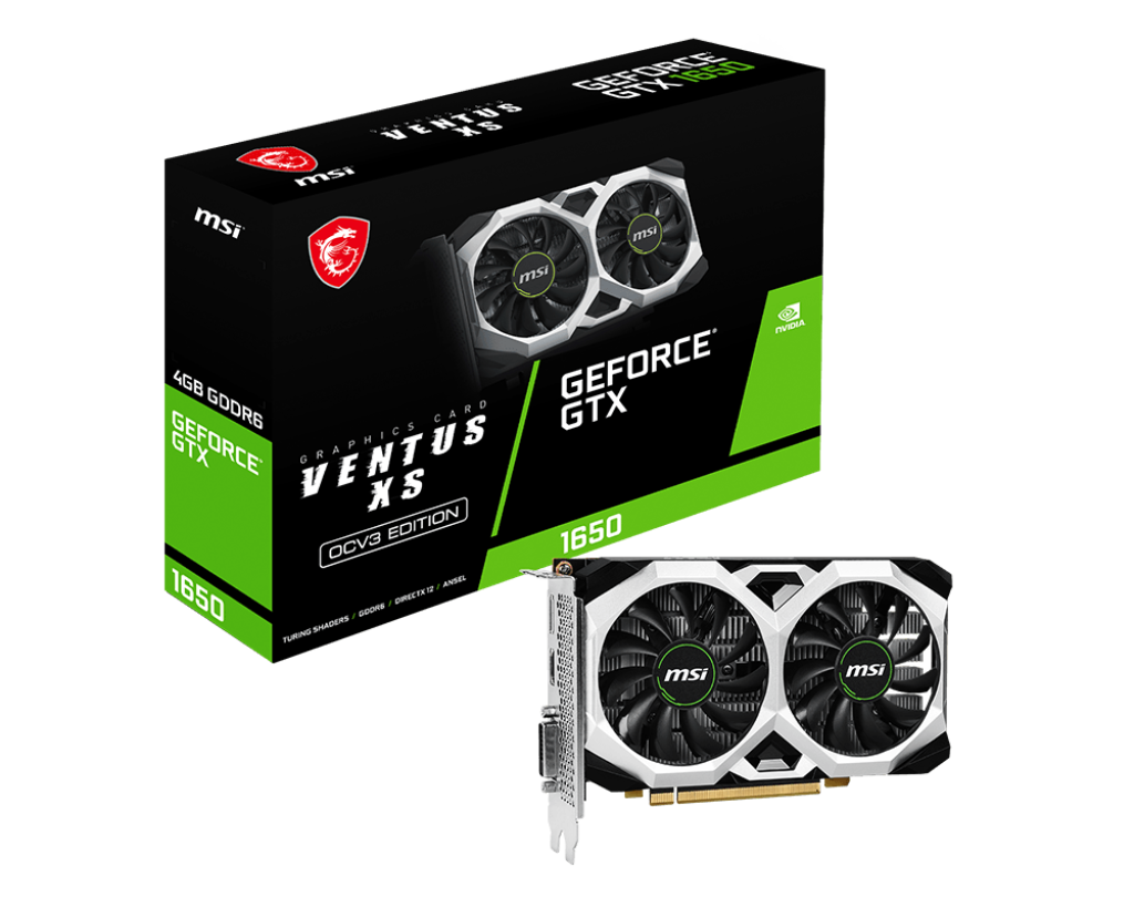 MSI GeForce GTX 1650 D6 Ventus XS OCV3 – 4GB GDDR6 Graphics Card