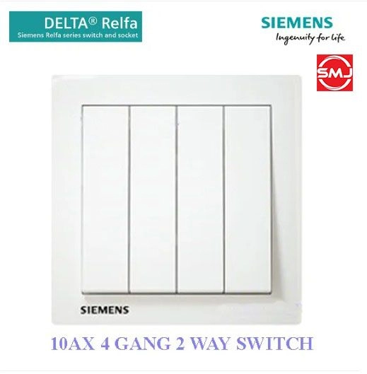 Siemens 10A 4 Gang 2 Way Switch