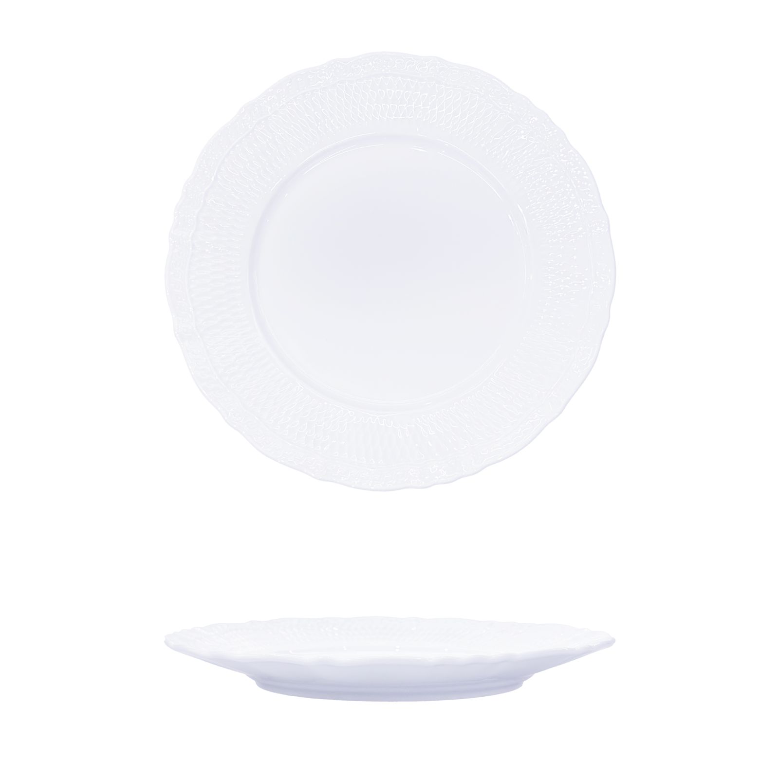 DR-YGB-11 Round dinner plate 月光白11 慕云圆餐盘