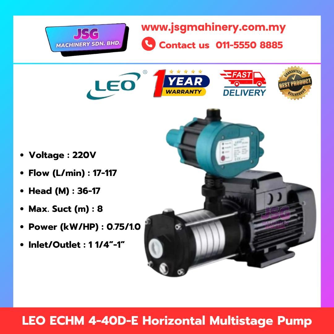 LEO ECHM4-40D-E Horizontal Multistage Water Pump 220V 0.75kW (1HP)