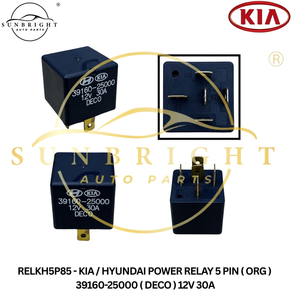 RELKH5P85 - KIA / HYUNDAI POWER RELAY 5 PIN ( ORG ) 39160-25000 ( DECO ) 12V 30A