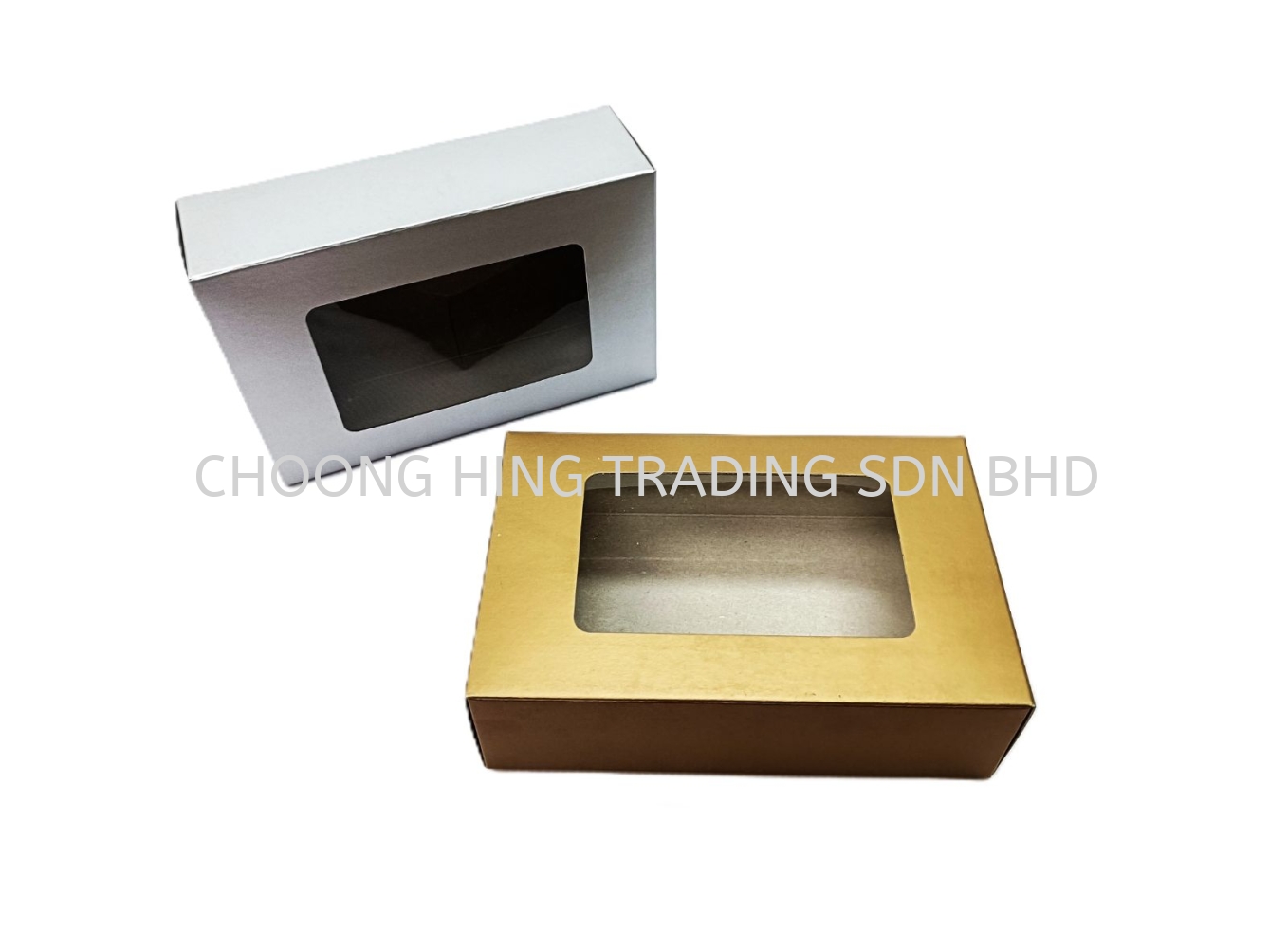 SMALL BOX-1326 GOLD,SILVER-Premium Metallic Gift Boxes with Window (20x13x5.8cm) – Elegant Cardboard Packaging for Crafts, Bakeries, & Favors