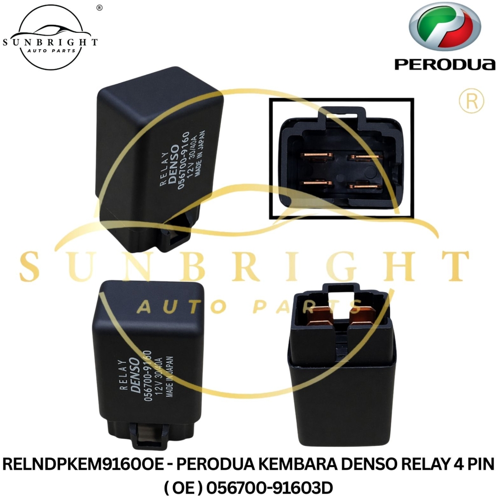 RELNDPKEM9160OE - PERODUA KEMBARA DENSO RELAY 4 PIN ( OE ) 056700-91603D