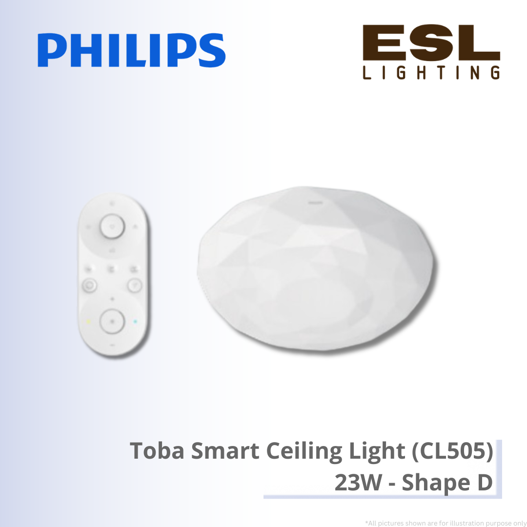 Philips Toba Smart Ceiling Light (CL505) 23W - Shape D