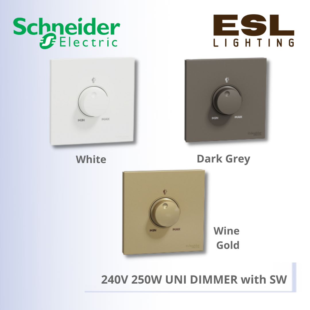 SCHNEIDER AvatarOn C 240V 250W UNI DIMMER with SW - E8732RD250U_WE_G11 E8732RD250U_WG_G11 E8732RD250U_DG_G11