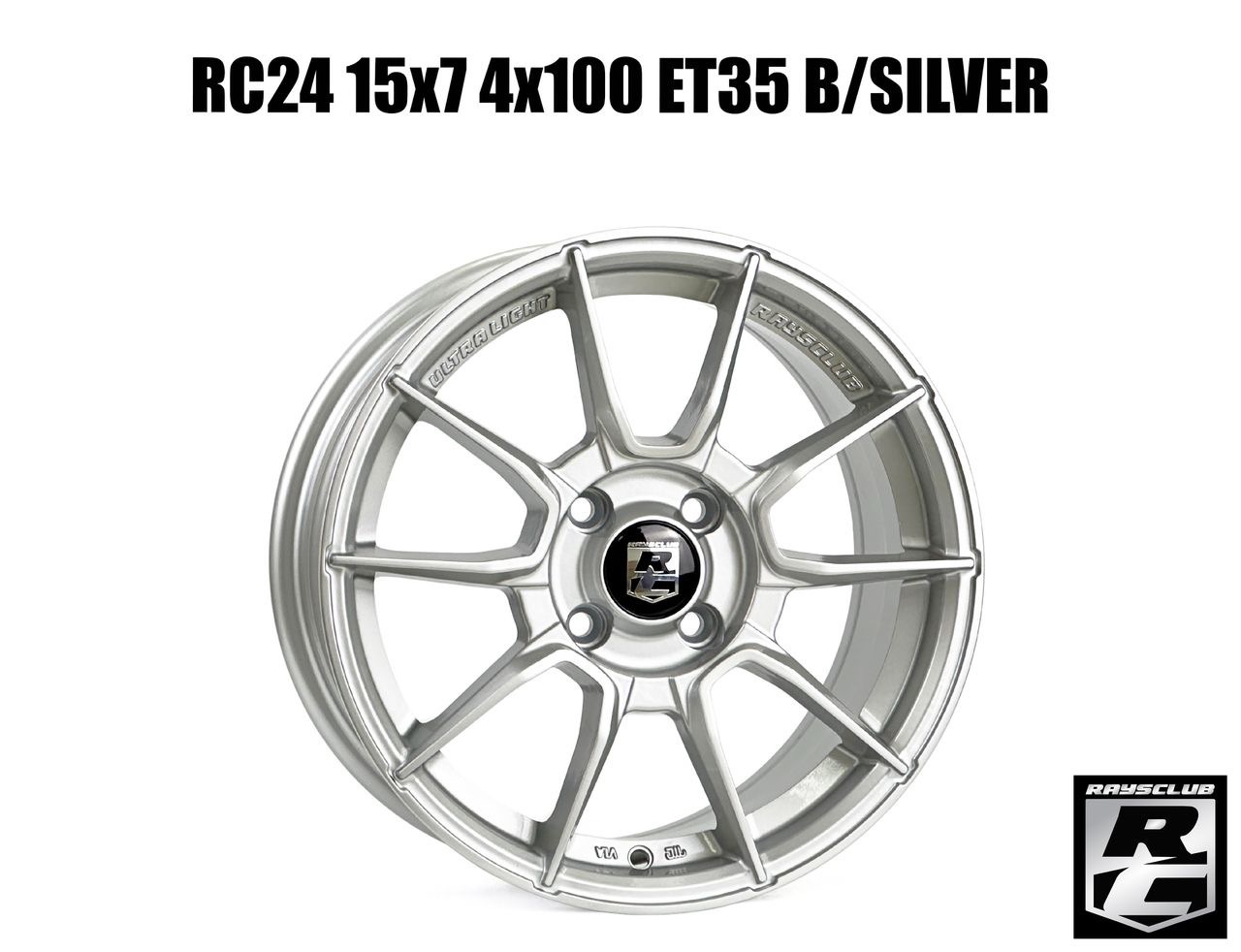 Raysclub RC24 15x7 4x100 ET35 B/SILVER