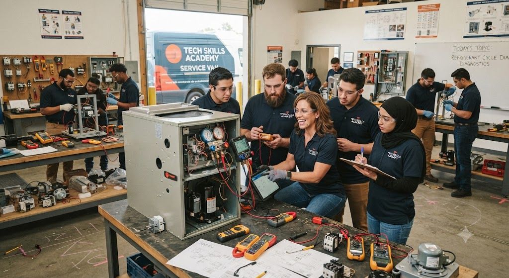 HVAC servicing workshop skills training