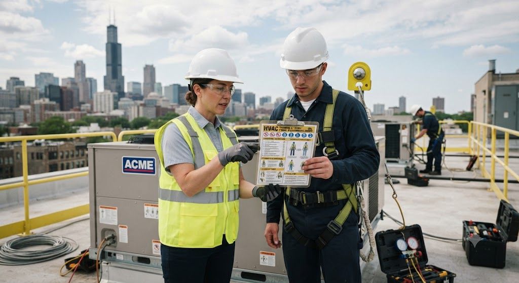 HVAC working at height permit requirements guide