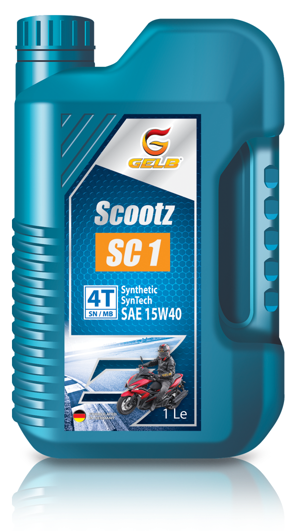 GELB Scootz-SC 1 Scootz 4T SynTech MOTOR OIL SAE 15W40 SN/MB