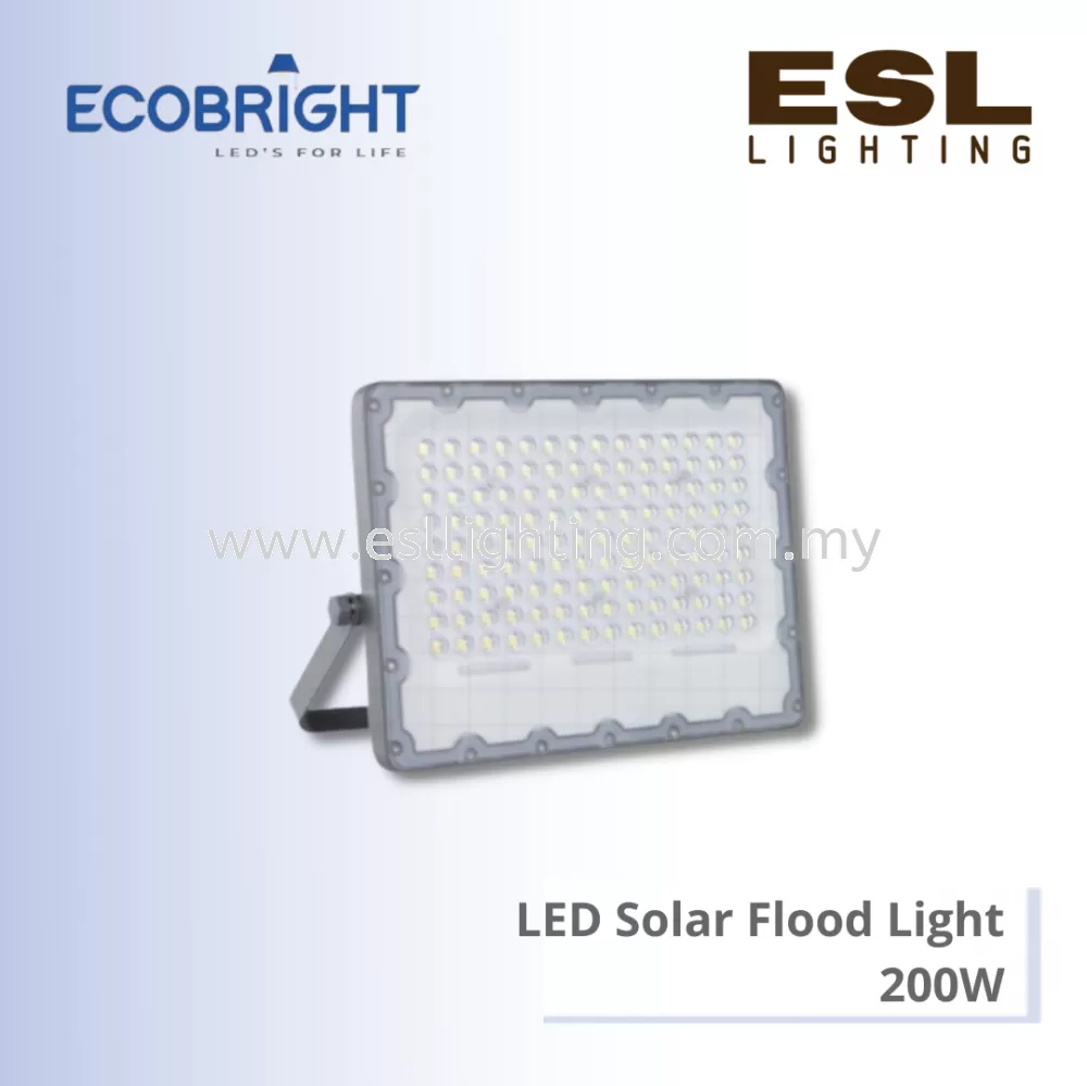 ECOBRIGHT LED Solar Flood Light 200W - SFL-01 200W [SIRIM] IP65