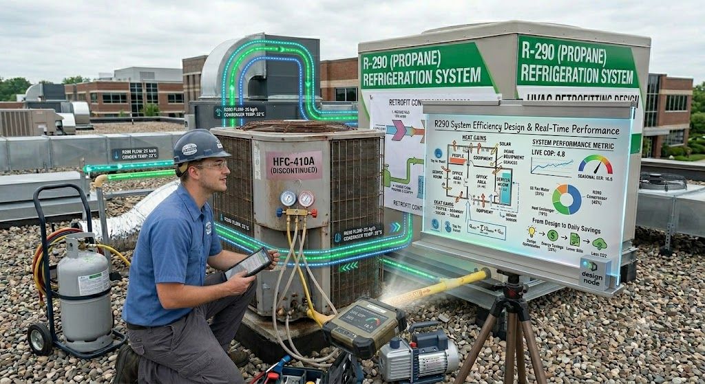 propane refrigerant system efficiency design