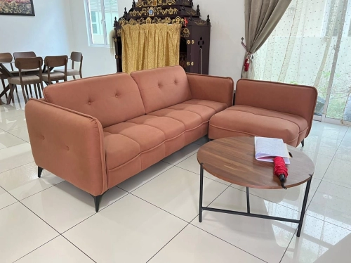 Leather Sofa L Shape | Modern Sofa | Living Room Sofa | Sofa Ruang Tamu | Promosi Raya 2023