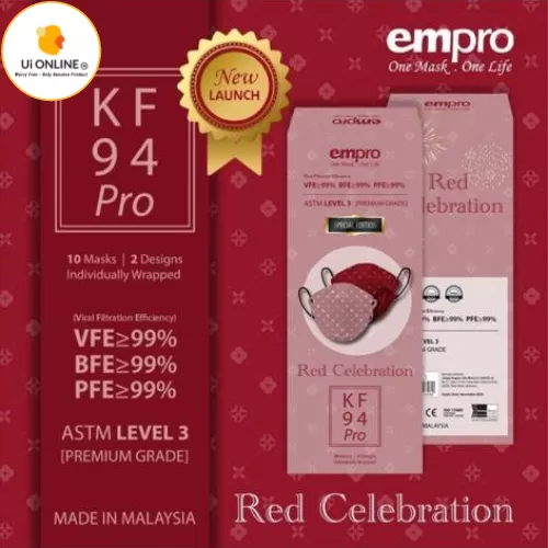 EMPRO KF94 PRO RED CELEBRATION 10's