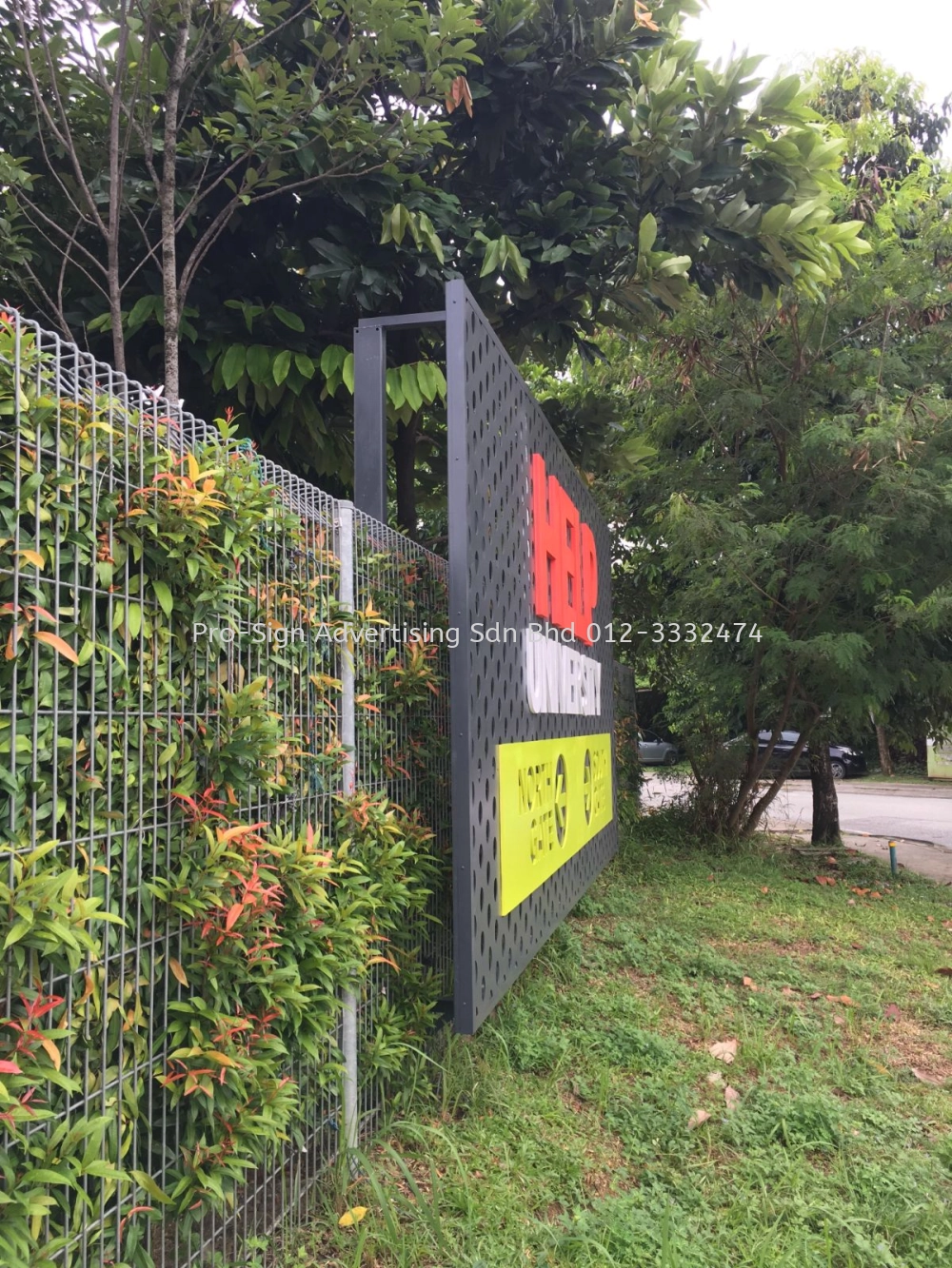 PVC FOAM BOARD CUT OUT LETTERING WITH ROUTER CUT ACP PANEL BASE (HELP UNIVERSITY, SUBANG 2, 2019)