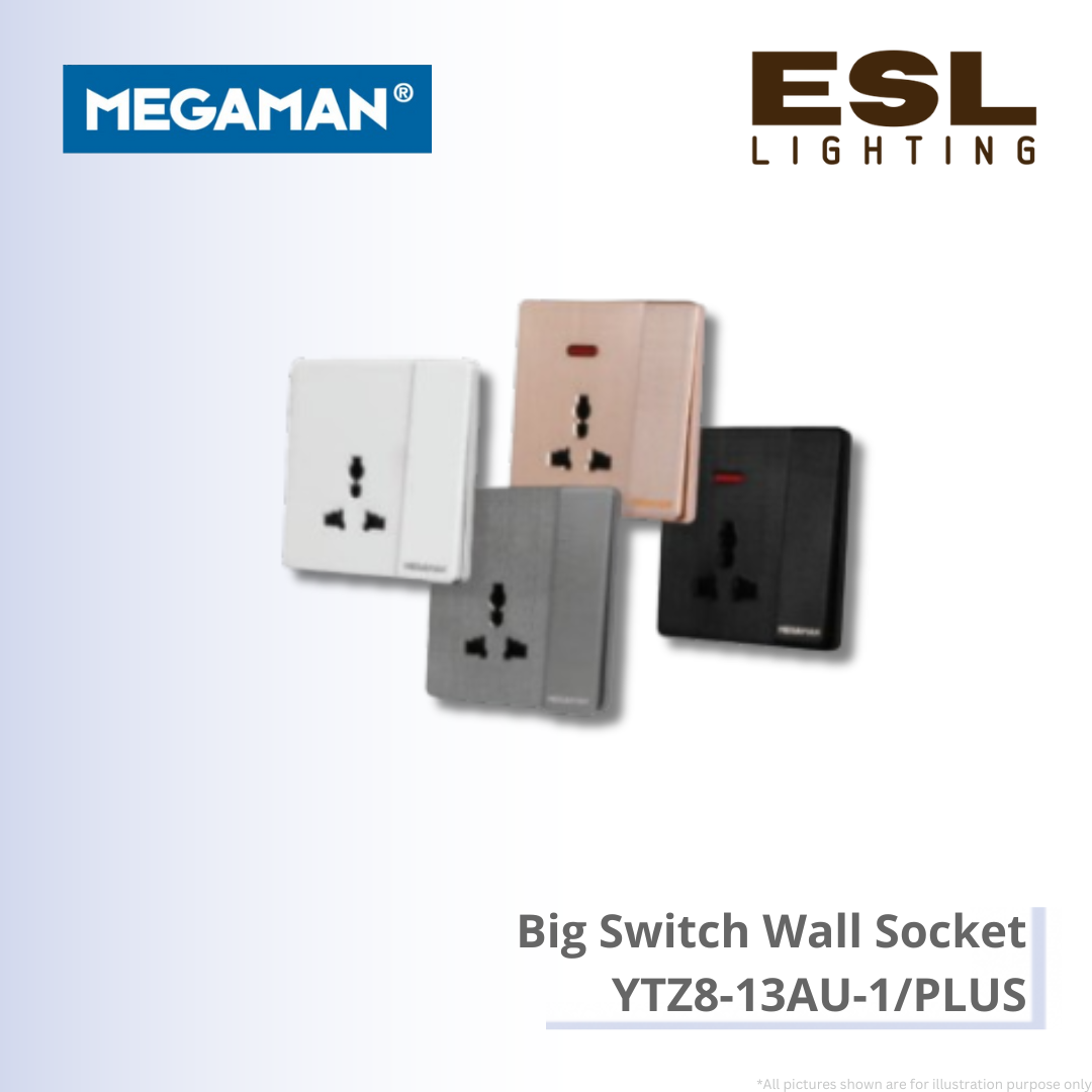 MEGAMAN Z8 Switch&Socket - Big Switch Wall Socket - YTZ8-13AU-1/PLUS