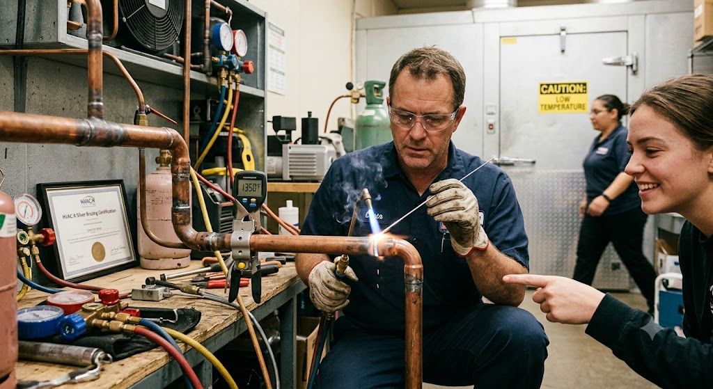 refrigeration maintenance silver brazing joints