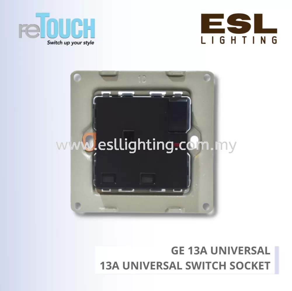 RETOUCH GRAND ELEMENTS - GE 13A UNIVERSAL - E/SO110N-GB – 13A UNIVERSAL SWITCH SOCKET C/W NEON