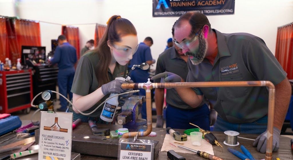 HVAC brazing certification leak free techniques