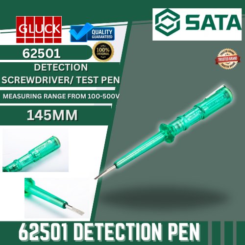 *SATA 62501 DETECTION SCREWDRIVER 145MM TEST PEN QUALITY