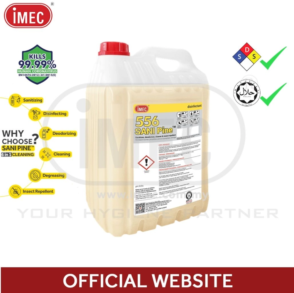 Sanitizer,Cleaner,Disinfectant,Deodorizer,Degreaser & Insect repellent iMEC 556 SANI Pine