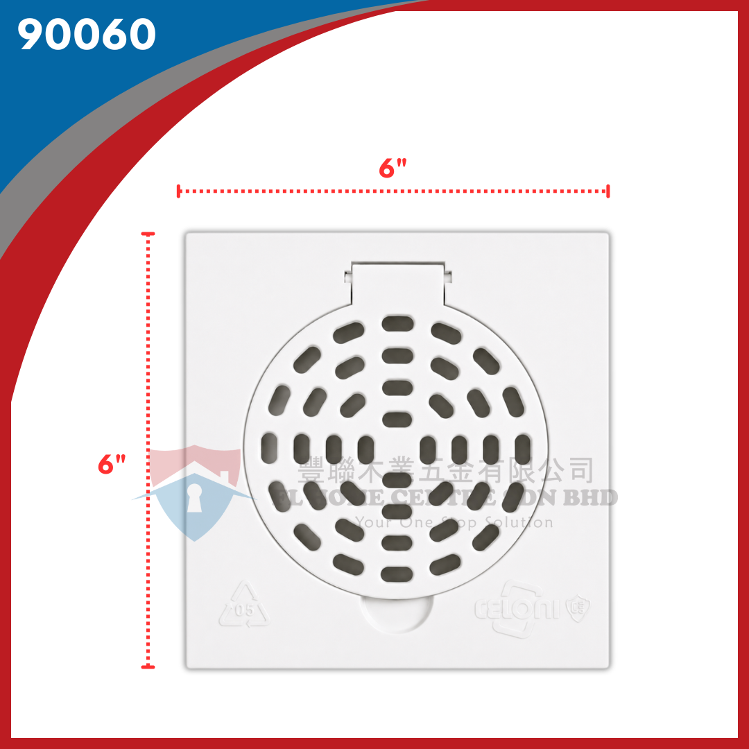 Saluran Keluar Tandas PVC 6" x 6"