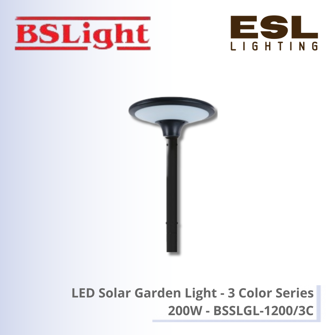 BSLight LED Solar Garden Light (3 Color Series) 200W - BSSLGL-1200/3C IP65