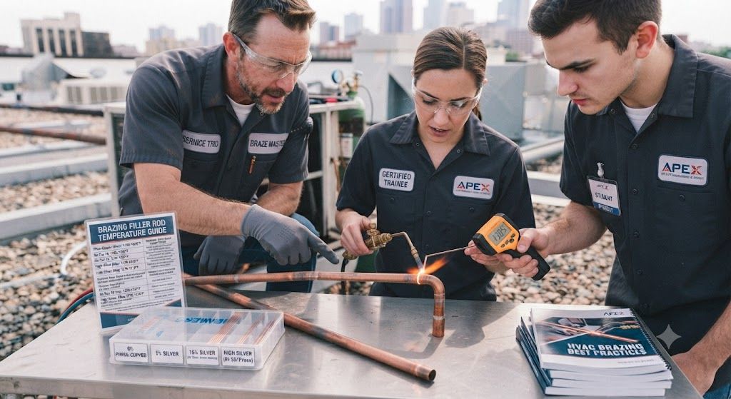 HVAC brazing filler rod temperature compatibility