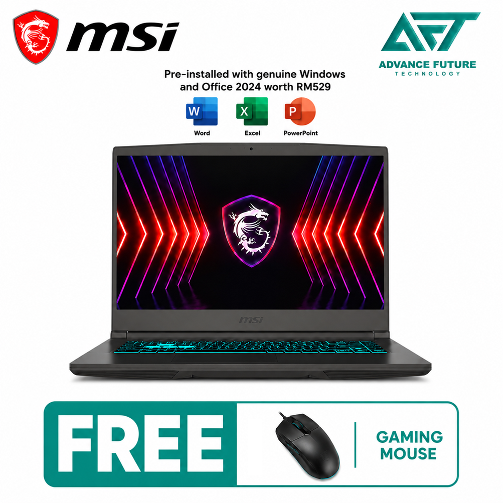 MSI Thin A15 B7VE-605MY 15.6'' FHD 144Hz Gaming Laptop Cosmos Gray ( AMD Ryzen 5 7535HS, 8GB, 512GB SSD, RTX4050, W11, H&S 2024 )