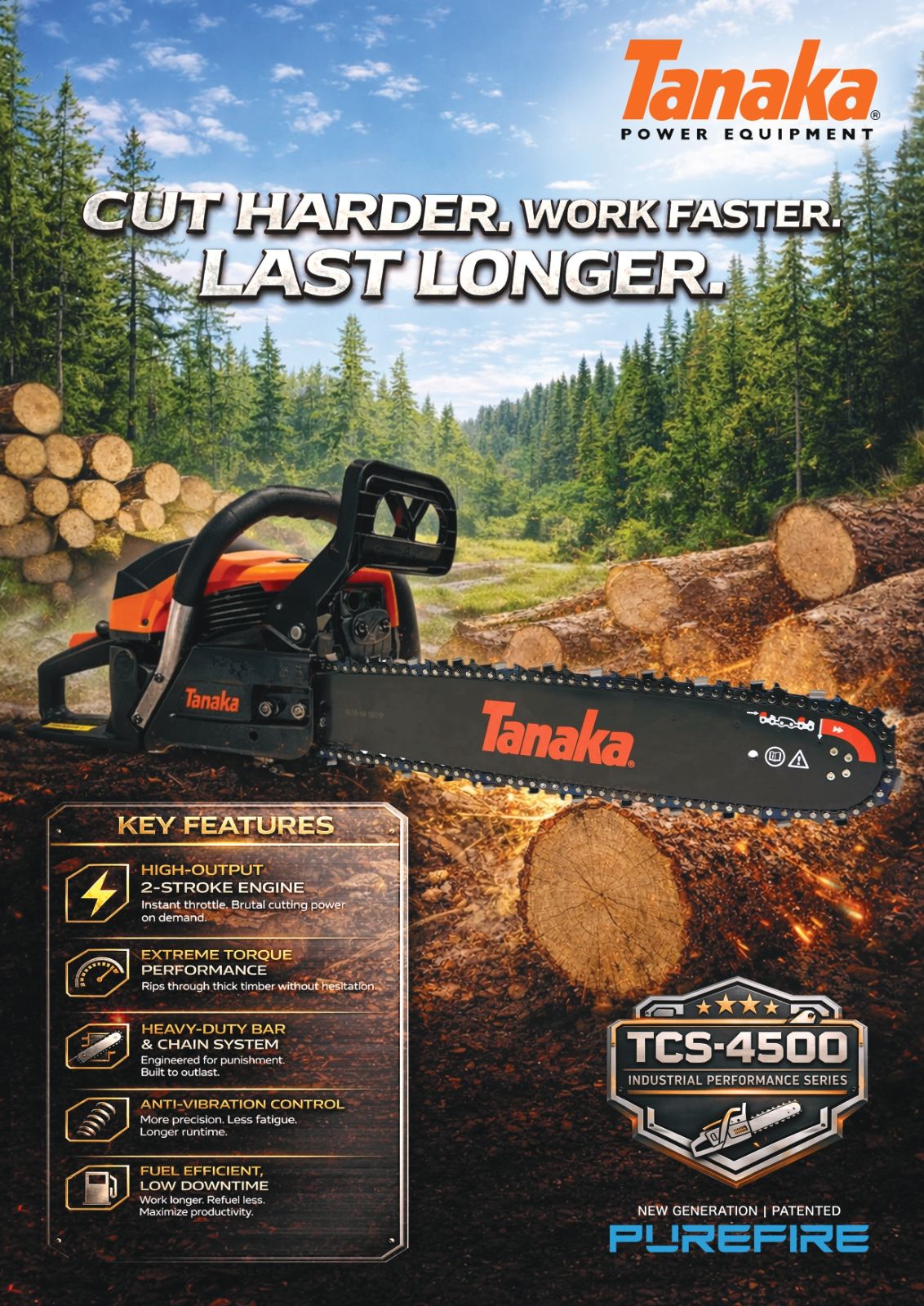 TANAKA CHAIN SAW TCS-4500