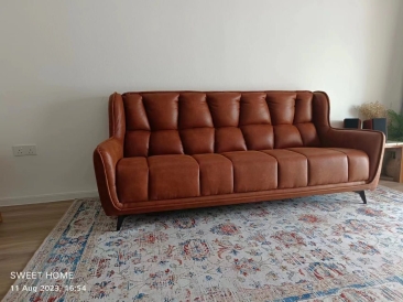 3 Seather Leather Look Sofa | Modern Sofa | Sofa Promo Merdeka |Sofa Furniture Store | Penang | Kulim Kedah | Lunas  | Georgetown | Kepala Batas | Bertam | Sungai Petani