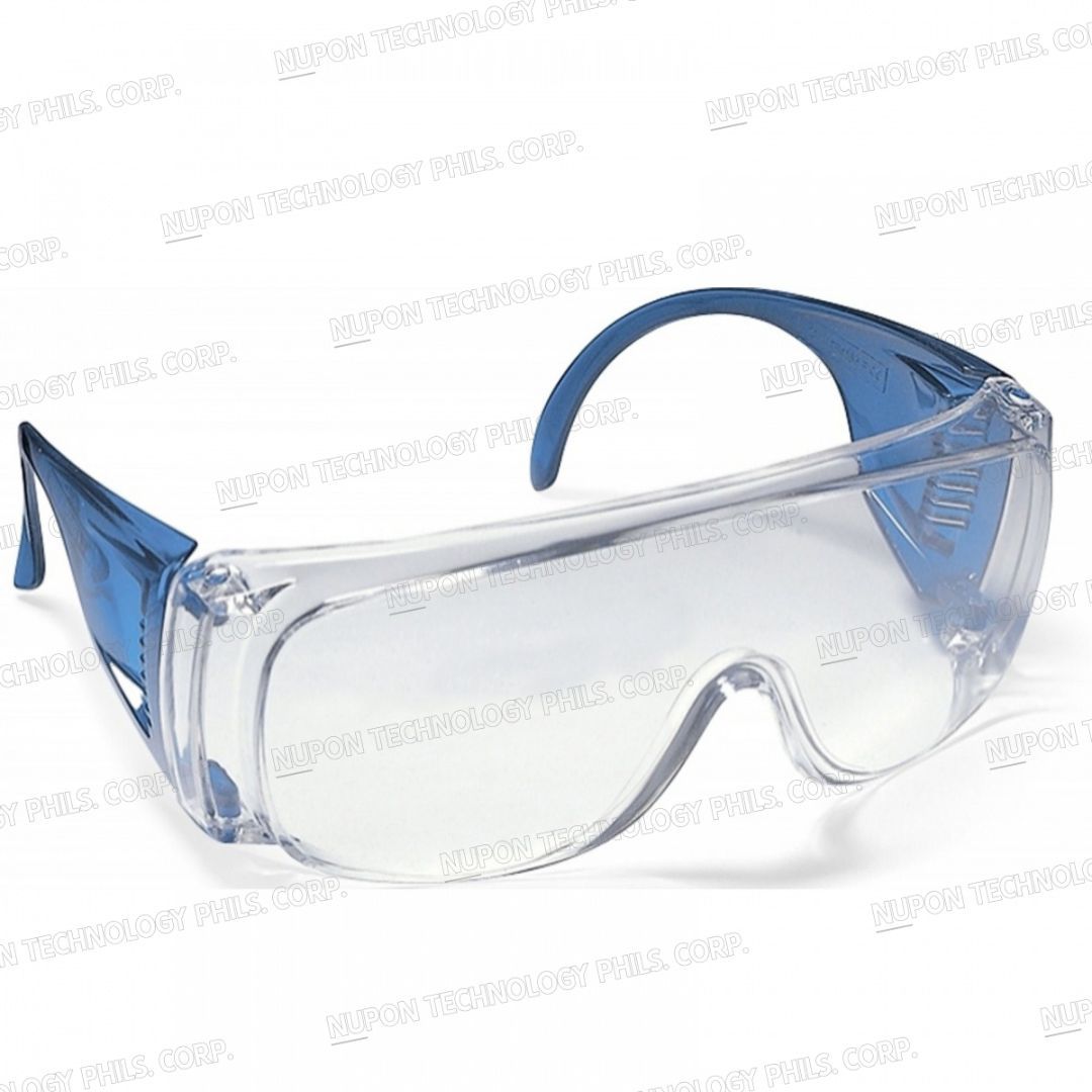 Series 2000 Visitor Safety Eyewear / Clear Lens with turquoise Color Temple