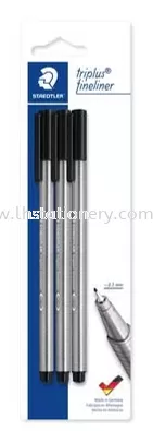 Staedtler Triplus Fineliner Black 3pcs 