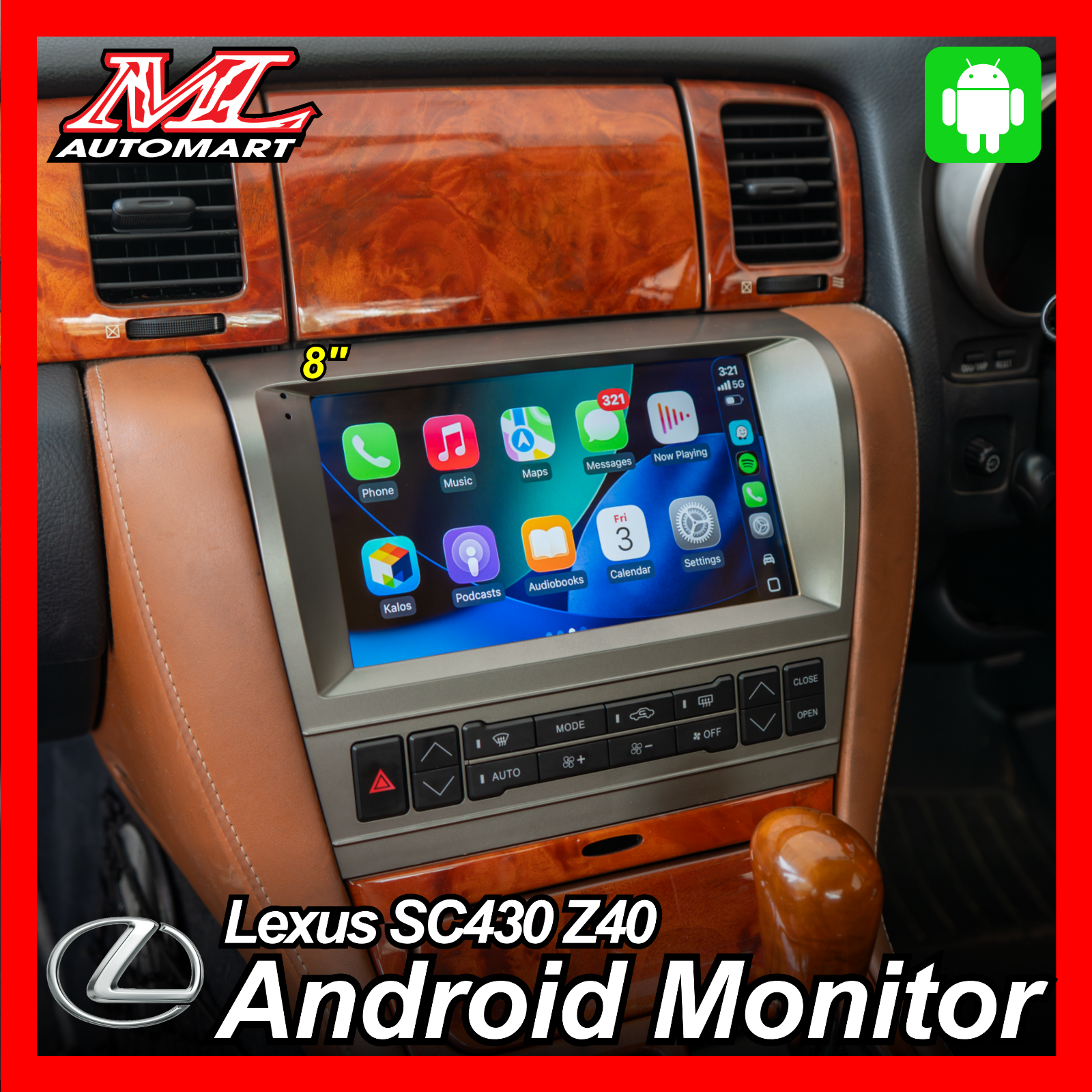Lexus SC430 Z40 Android Monitor (8")
