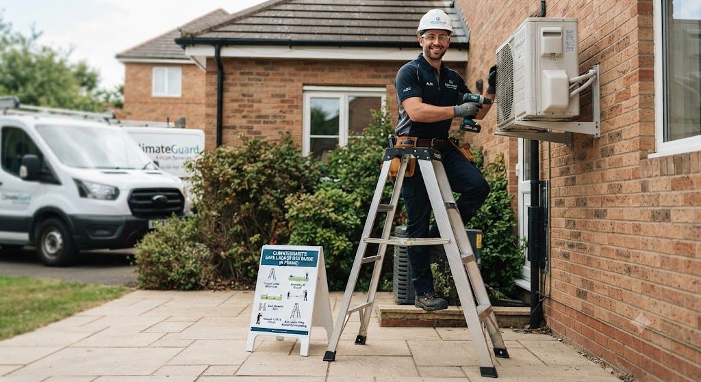 aircon installer safe ladder usage guide