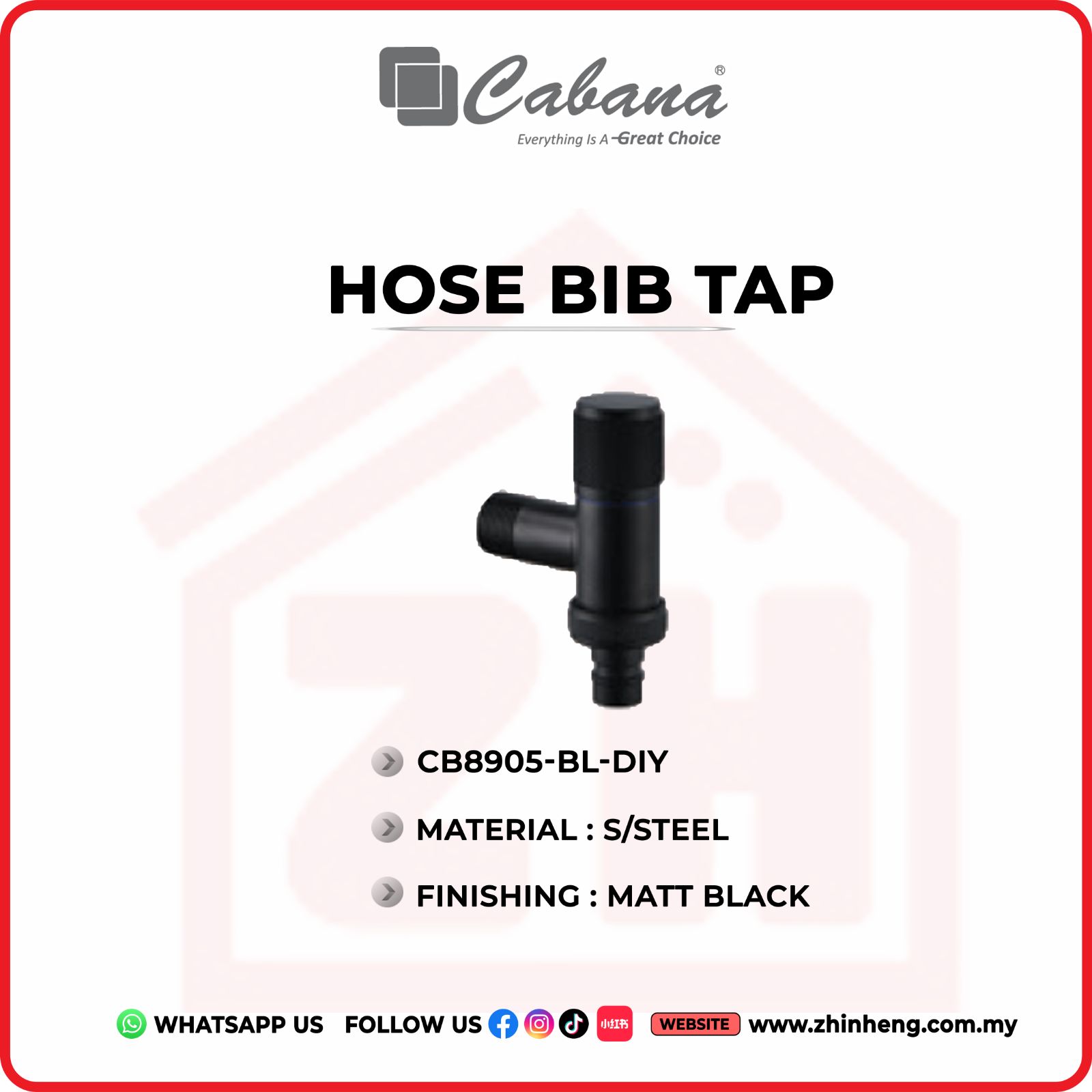 CABANA HOSE BIB TAP  CB8905-BL-DIY