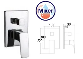 Concealed 2-Way Bath Shower - Mixer ( Codename : SWP-B-2727 )