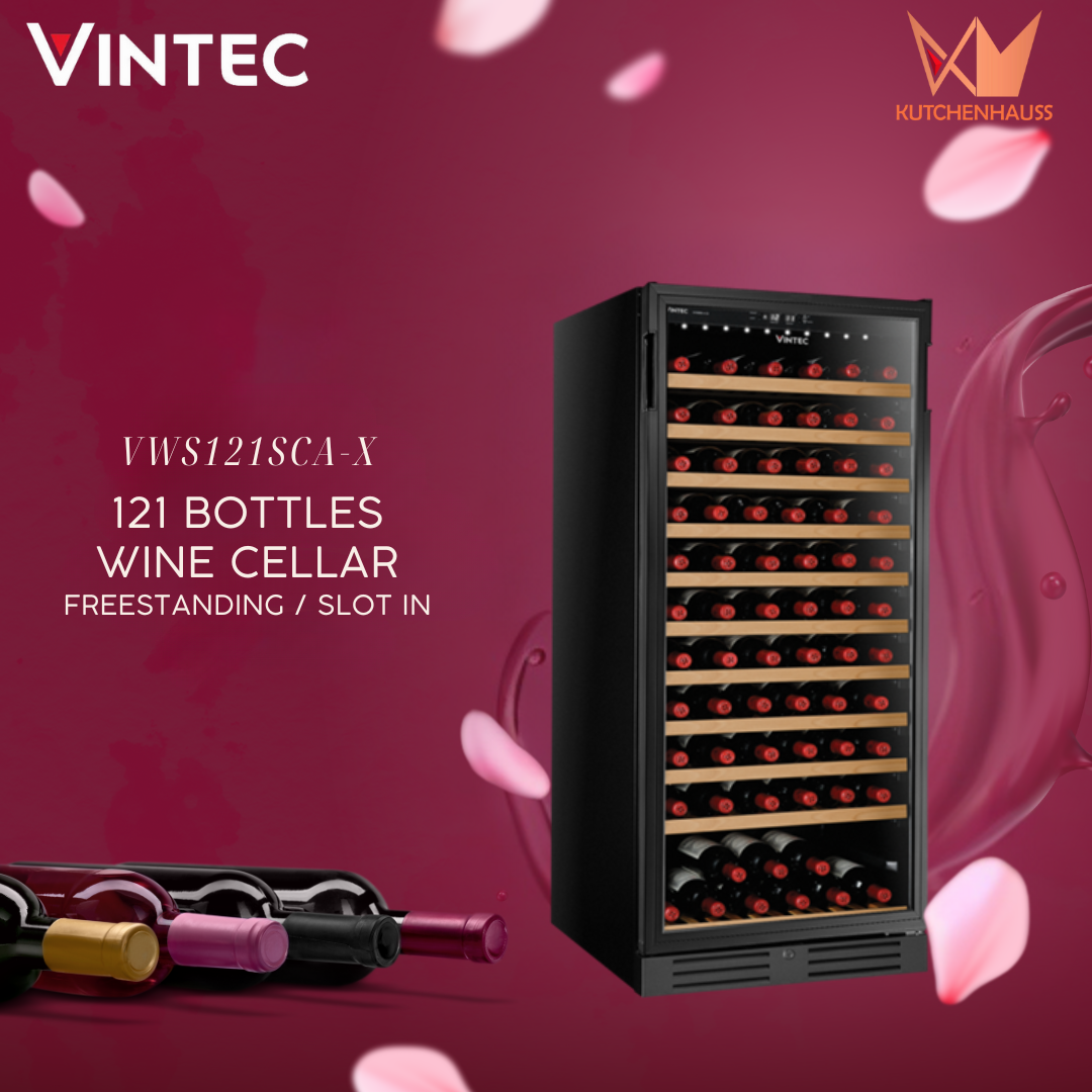 VINTEC - 121 Bottles Freestanding / Slot-in Wine Chiller & Cellar | VWS121SCA-X