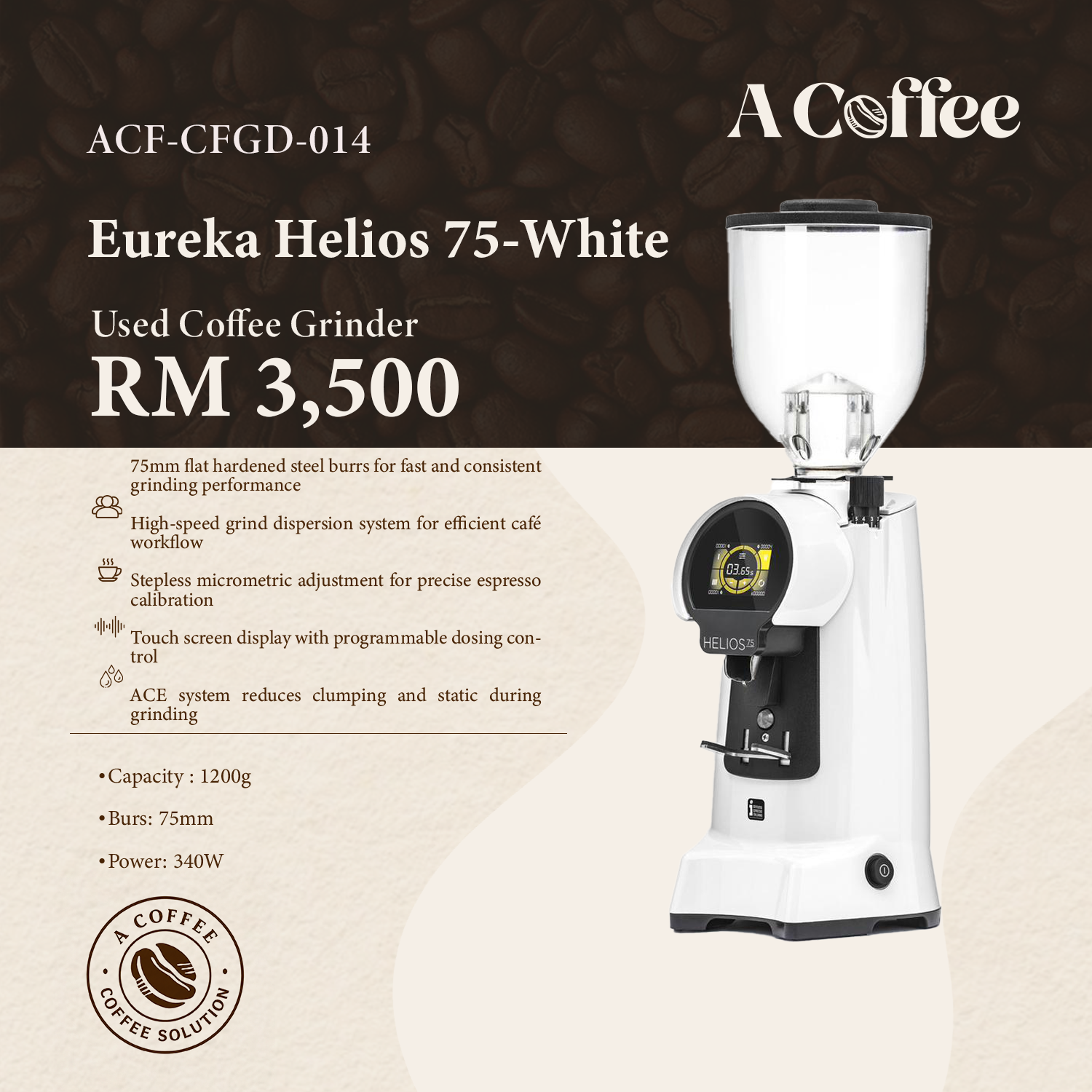 Eureka Helios 75 White 014