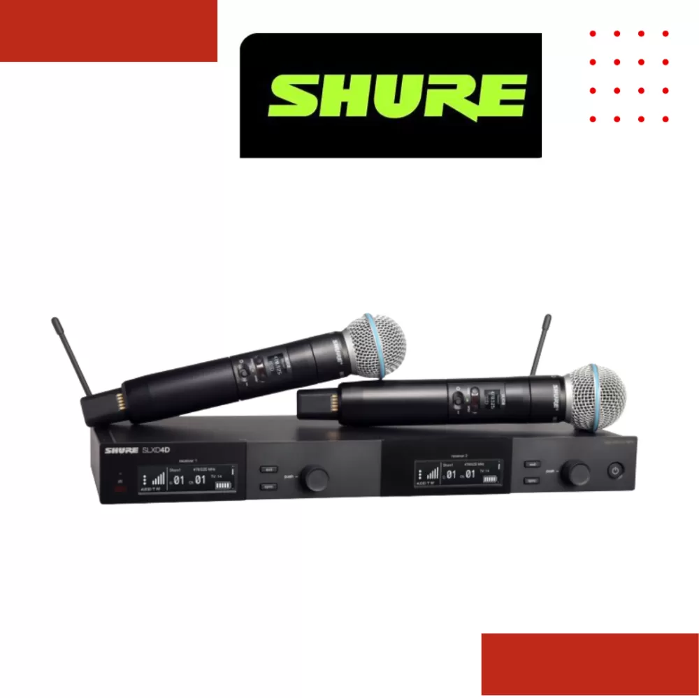 Shure SLXD24D/B58 Digital Wireless Dual Handheld Microphone System