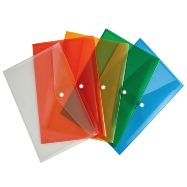 PLASTIC FOLDER SINGLE BUTTON A4