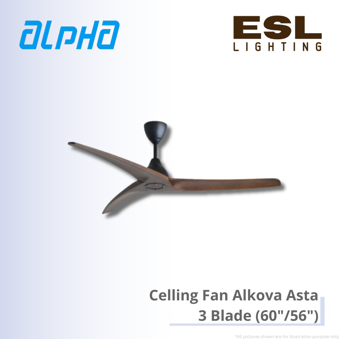 ALPHA Celling Fan Alkova Asta - 3 Blade (60"/56")