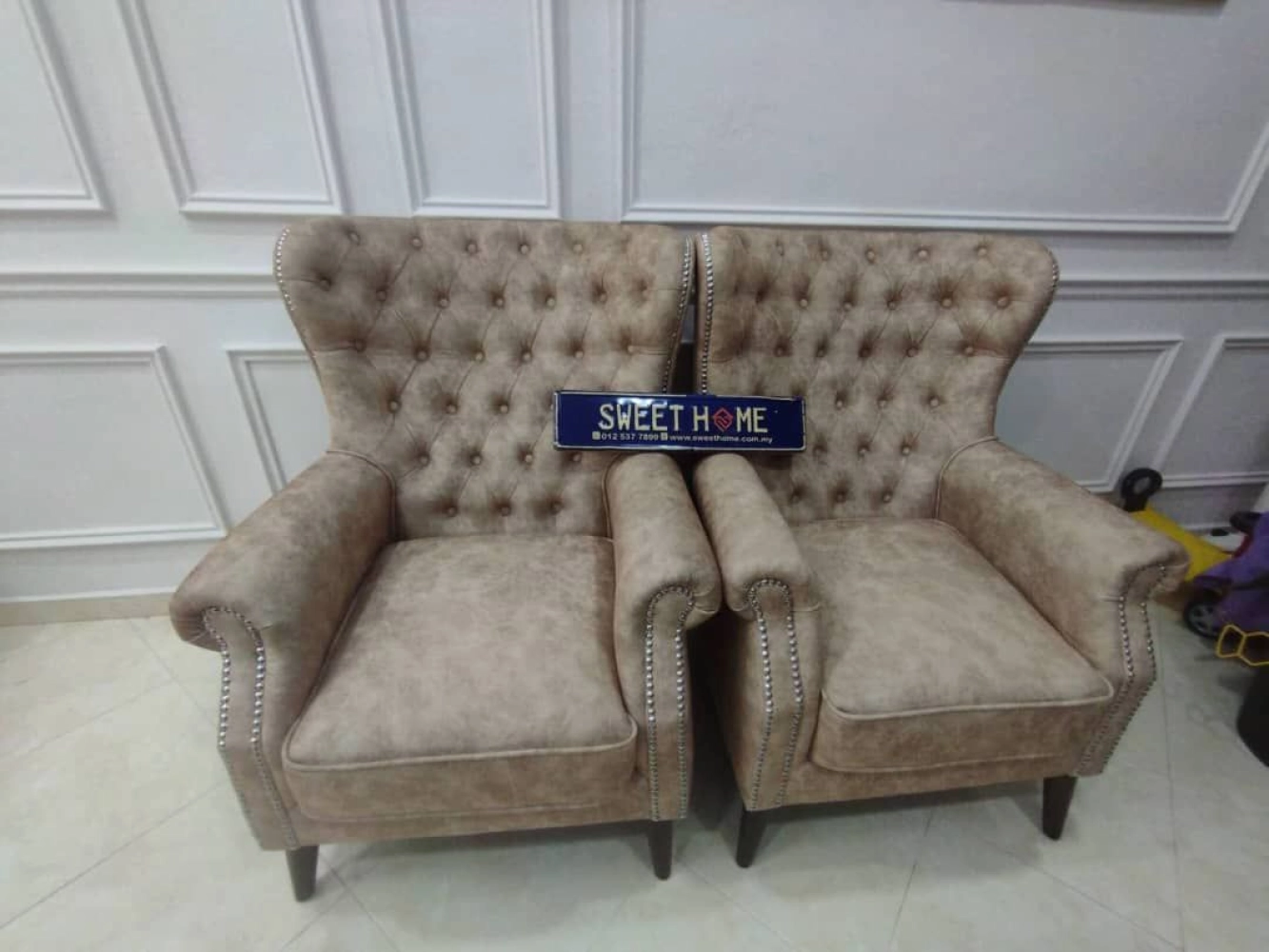 Premium Chesterfield Sofa | Desi Arabian Sofa | Chesterfield Wing Chair |  Deliver whole Malaysia Kl Penang Kedah Kulim Lunas