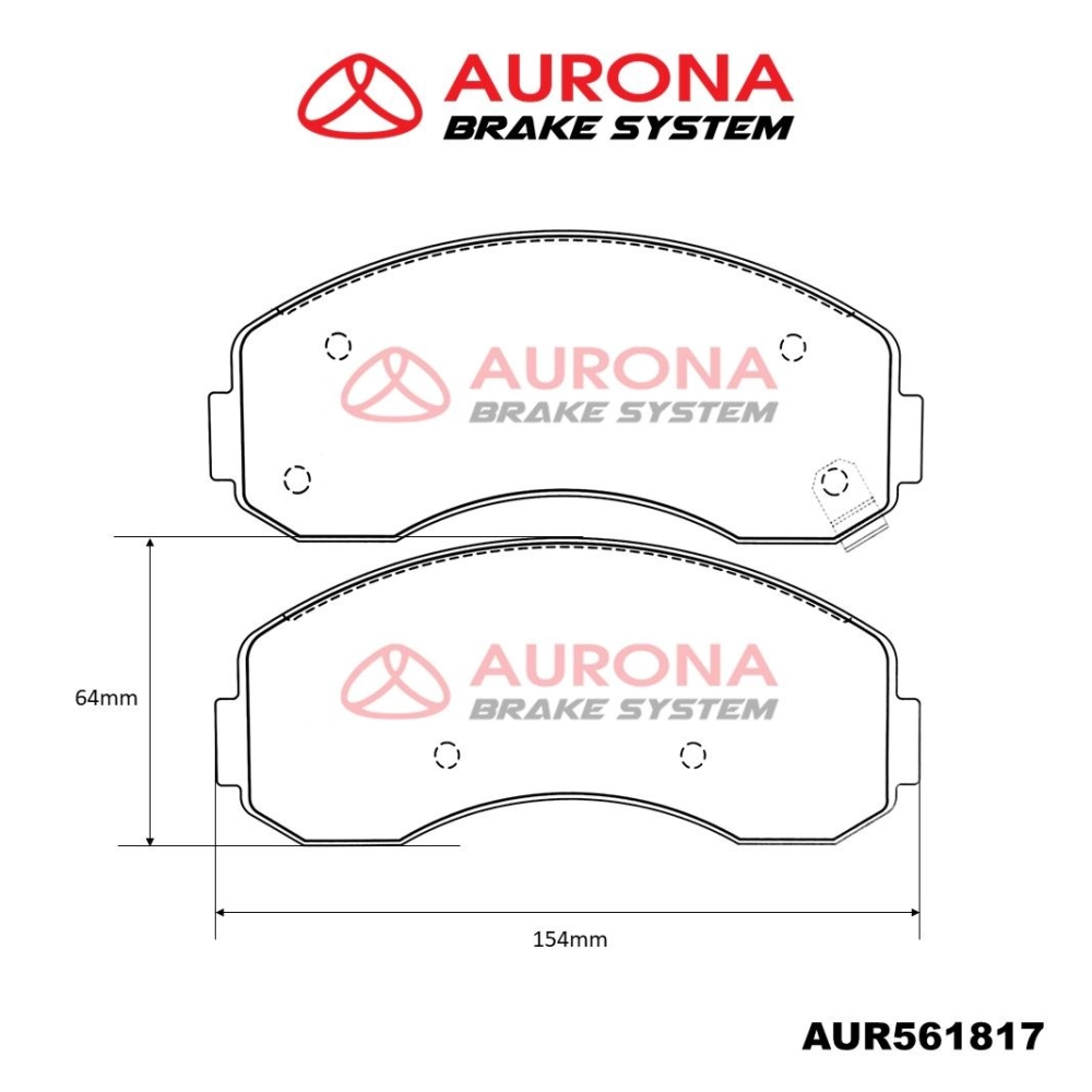 Aurona Brake Pad AUR561817 Front Bongo K2500 K2700