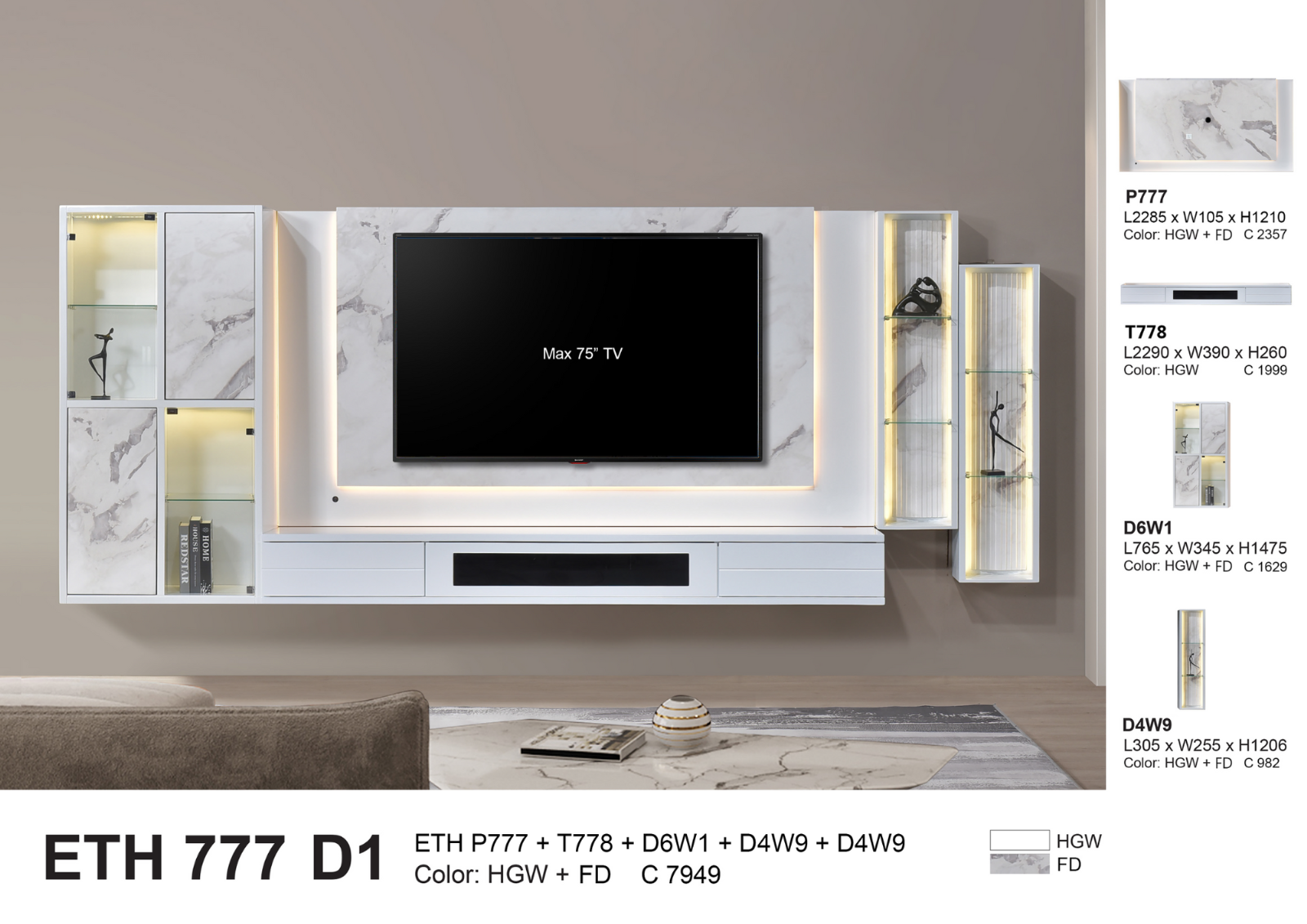 WALL TV CABINET (ETH777D1)